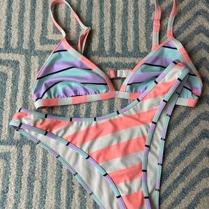Billabong Pastel Striped Bikini
